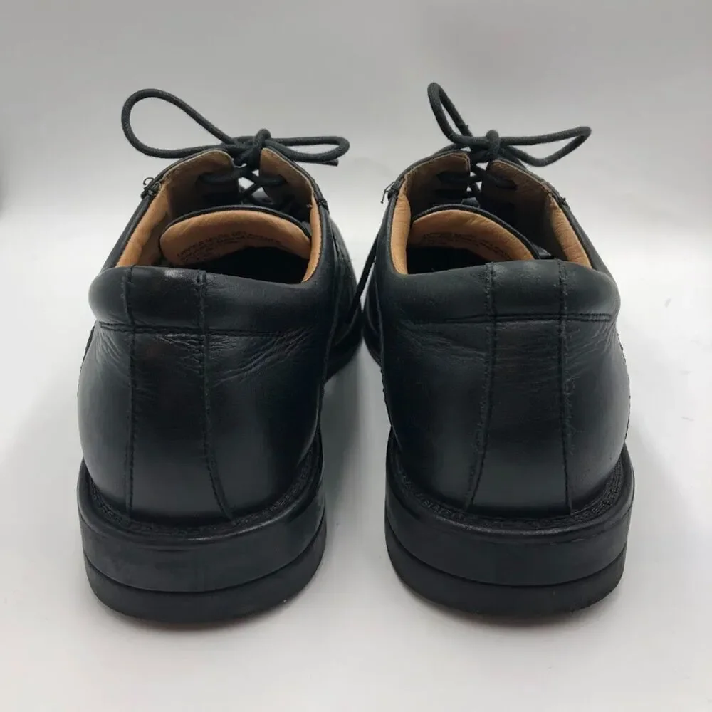 Steve Madden Men's Black Leather Oxford Shoes Square Toe P-Tango Size 9.5